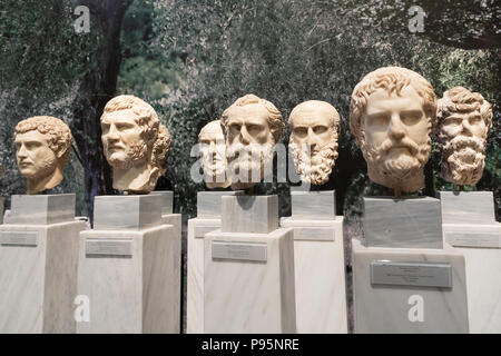 Portrait de Kosmetes athénienne (chefs militaires), Pentelic Marble, trouvé à Athènes, 225-250 AD. Banque D'Images