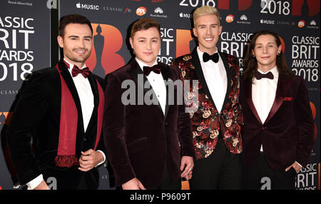 Classic BRIT Awards 2018 au Royal Albert Hall, Londres comprend : Collabro Où : London, Royaume-Uni Quand : 13 juin 2018 Source : WENN.com Banque D'Images