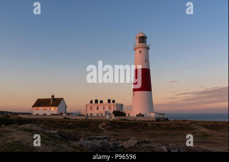 Jolie vue de Portland Bill lighthouse, Dorset, UK Banque D'Images