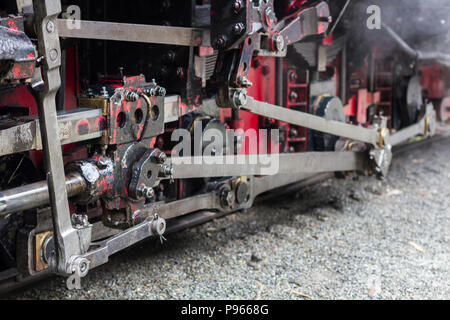 Locomotive Train à vapeur Pièces Mechaniacal Banque D'Images