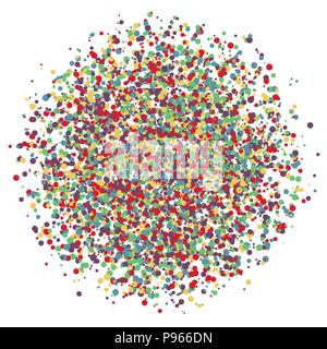 Confetti rond coloré d'explosion. Vector illustration isolé sur fond blanc Illustration de Vecteur