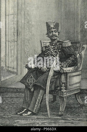 Naser al-Din Shah, Shah de Perse Qajar, également connu sous le nom de Nassereddin Shah Qajar, était le roi de Perse à partir du 5 septembre 1848 au 1 mai 1896 lorsqu'il a été assassiné Banque D'Images