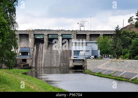 La ville de barrage en béton, Brno, République Tchèque, Europe Banque D'Images