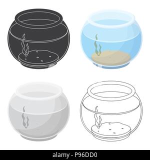 Avec de l'eau de l'Aquarium.pet shop simple icône dans cartoon style symbole vecteur illustration de stock . Illustration de Vecteur