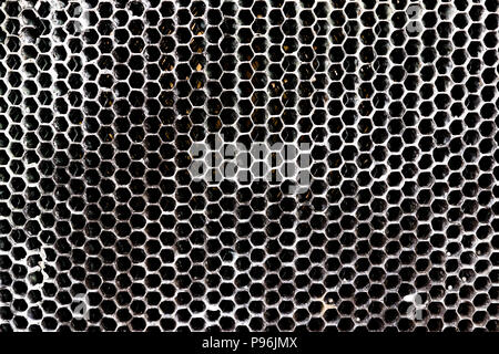 Radiateur automobile antique vintage de miel avec l'oxydation et l'usure de temps Banque D'Images