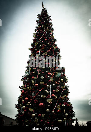 Très grand arbre de Noël Banque D'Images