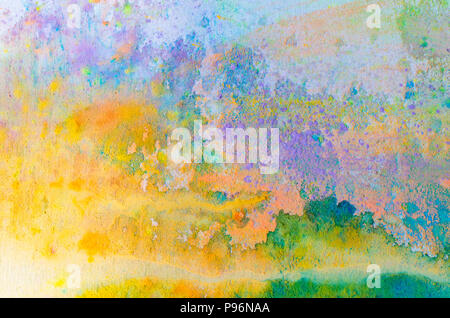 Résumé fond coloré avec de la peinture de Holi. Poudre arc-en-ciel. Colorants indien splatted arrière-plan. Banque D'Images