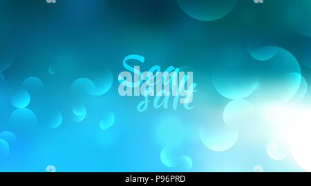 Abstract teal background. L'eau turquoise floue en toile de fond. Vector illustration pour votre design graphique, bannière, ou d'été affiche texte sel de mer aqua Illustration de Vecteur