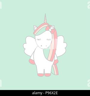 Cute cartoon belle licorne vector illustration Illustration de Vecteur