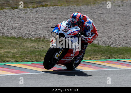 Sachsenring, Hohenstein-Ernstthal, Allemagne. 15 juillet, 2018. Le Grand Prix Moto d'Allemagne, RaceDay ; Danilo Petrucci (Alma) Pramac : Action Crédit Plus Sport/Alamy Live News Banque D'Images