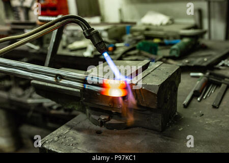 Vérin gaz machine à souder. Autogen. Banque D'Images