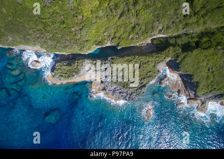 Des antennes de Matapa Chasm, Niue Banque D'Images