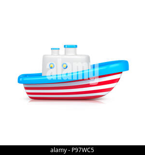 Jouet bateau studio shot. 3d illustration Banque D'Images