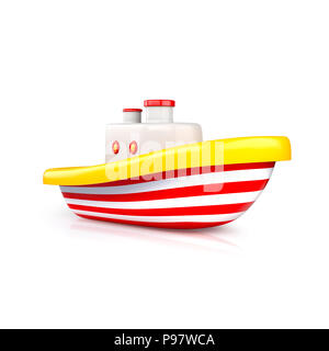 Jouet bateau studio shot. 3d illustration Banque D'Images