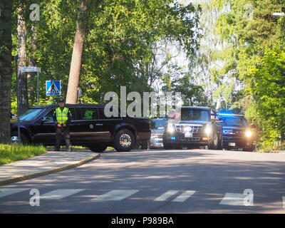 Helsinki, Finlande. 16 juillet 2018. Le président Donald Trump à Helsinki Finlande 16 Juillet 2018 Crédit : Anne-marie van Woerden/Alamy Live News Banque D'Images