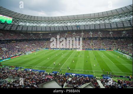 Moscou, Russie. 16 juillet, 2018. Sommaire, Présentation, fonction, général, Contours, Action, France (FRA) - Croatie (CRO) 4 : 2, Final, 64, Jeu sur 15.07.2018 à Moscou ; Coupe du Monde de Football 2018 en Russie à partir de la 14.06. - 15.07.2018. Utilisation dans le monde entier | Credit : dpa/Alamy Live News Banque D'Images