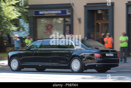 Helsinki, Finlande. 16 juillet 2018. Limousine du président Vladimir Poutine de la Fédération de Russie : Hannu Mononen Crédit/Alamy Live News Banque D'Images