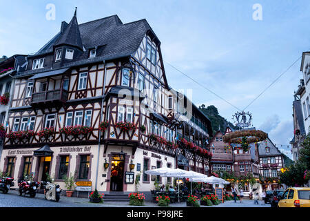 Vieux colombages Altes Haus Bacharach Allemagne Banque D'Images