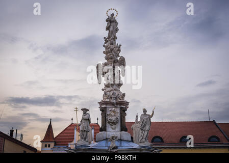 Colonne de la peste de la Vierge Marie à Uherske Hradiste ville dans la région de Zlin, en Moravie en République Tchèque Banque D'Images