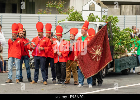 Ponta Delgada, Açores, Portugal - 07/07/2018 - prier sur le Saint Esprit divin célébration Banque D'Images