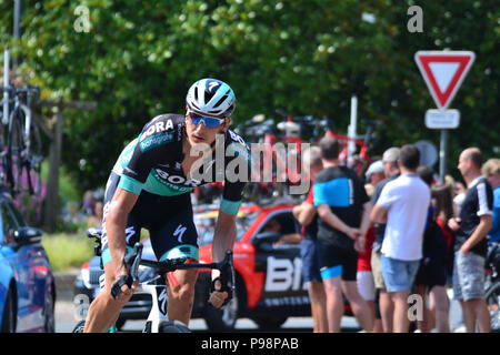 Marcus Burghardt de Bora concurrentes dans Tour de France 2018 Banque D'Images