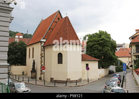 L'église de St Jean le Baptiste, Říční, Malá Strana (Petit quartier), Prague, Tchéquie (République tchèque), de l'Europe Banque D'Images