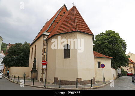 L'église de St Jean le Baptiste, Říční, Malá Strana (Petit quartier), Prague, Tchéquie (République tchèque), de l'Europe Banque D'Images