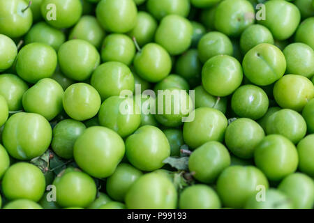 Prunes vertes Banque D'Images