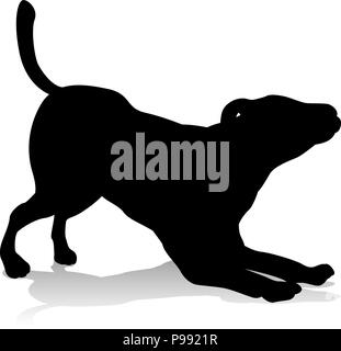 Chien Animal de Silhouette Illustration de Vecteur