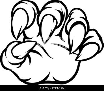 Animal Monster Claw Talons part Illustration de Vecteur