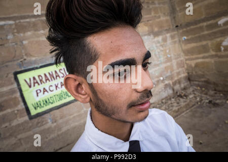 L'Inde, Varanasi, portrait Banque D'Images