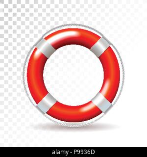 Bouée isolé sur fond transparent. Vector illustration détaillée pour votre conception. Illustration de Vecteur