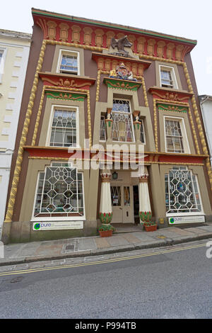 Chambre égyptienne, un bâtiment classé c1830, Chapel Street, Penzance, Cornwall, England, UK. Banque D'Images