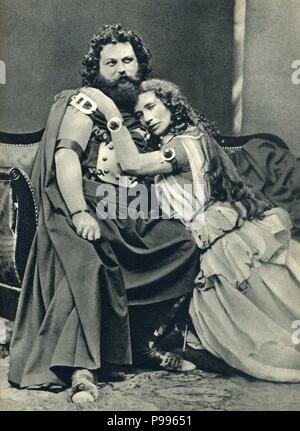 Ludwig et Malvina Schnorr von Carolsfeld comme Tristan et Isolde. Musée : collection privée. Banque D'Images
