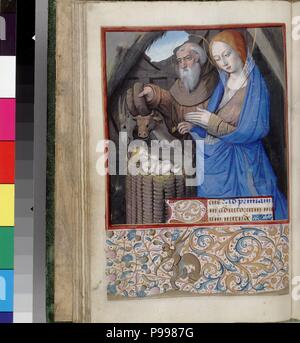 Nativité (Livre d'heures). Le musée : Huntington, en Californie. Banque D'Images