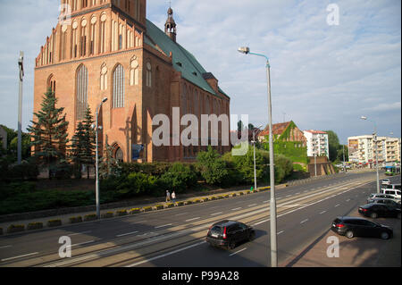 Swietego archikatedralna Bazylika gothique Jakuba (Basilique Cathédrale de Saint Jacques l'Apôtre) dans centre historique de Szczecin, Pologne. 15 juin 2018 © Banque D'Images