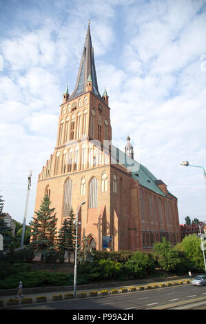 Swietego archikatedralna Bazylika gothique Jakuba (Basilique Cathédrale de Saint Jacques l'Apôtre) dans centre historique de Szczecin, Pologne. 15 juin 2018 © Banque D'Images