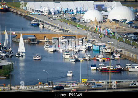 Marina de Szczecin sur Lasztownia Island à Szczecin, Pologne. 15 juin 2018 © Wojciech Strozyk / Alamy Stock Photo Banque D'Images