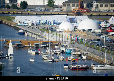 Marina de Szczecin sur Lasztownia Island à Szczecin, Pologne. 15 juin 2018 © Wojciech Strozyk / Alamy Stock Photo Banque D'Images