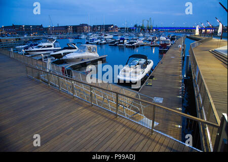 Marina de Szczecin sur Lasztownia Island à Szczecin, Pologne. 15 juin 2018 © Wojciech Strozyk / Alamy Stock Photo Banque D'Images