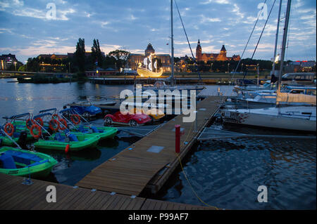 Marina de Szczecin sur Lasztownia Island et Waly West, Promenade à Szczecin, Pologne. 15 juin 2018 © Wojciech Strozyk / Alamy Stock Photo Banque D'Images