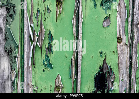 L'écaillage de la peinture du bois texturé Banque D'Images