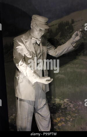 La pièce de train conducteur fantôme au Musée des enfants à Indianapolis, Indiana. Banque D'Images