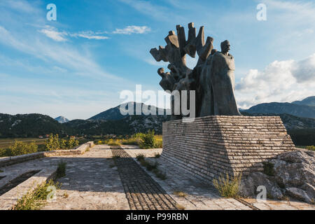 Monument à Sava Kovačević et partisans yougoslaves à Grahovo, Monténégro Banque D'Images