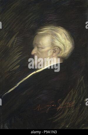 Portrait du compositeur Richard Wagner (1813-1883). Musée : Musée d'Orsay, Paris. Banque D'Images