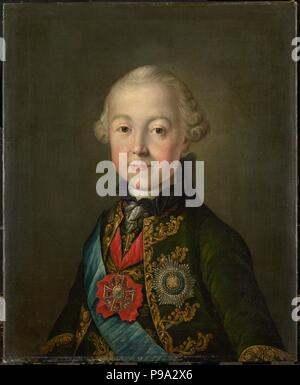 Portrait du Grand-duc Pavel Petrovitch (1754-1801). Musée : Rijksmuseum, Amsterdam. Banque D'Images