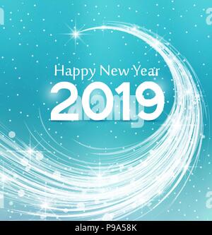 Bonne année 2019, Vector illustration Christmas background Illustration de Vecteur