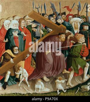 Le Christ portant la croix. Les ailes de l'Autel Wangen im Allgäu. Musée Staatliche Museen, Berlin :. Banque D'Images