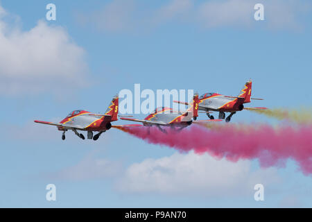 Le Royal International Air Tattoo, RAF Fairford, Gloucestershire, Royaume-Uni. 15 juillet 2018. Patrulla Aguila divertit les foules à l'événement annuel. Banque D'Images