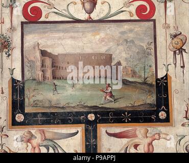 Vue sur le Colisée. Musée : Musei Capitolini, Rome. Banque D'Images